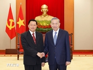 ທ່ານ ໂຕເລິມ ເລຂາທິການໃຫຍ່ ຕ້ອນຮັບລັດຖະມົນຕີກະຊວງປ້ອງກັນຄວາມສະຫງົບລາວ